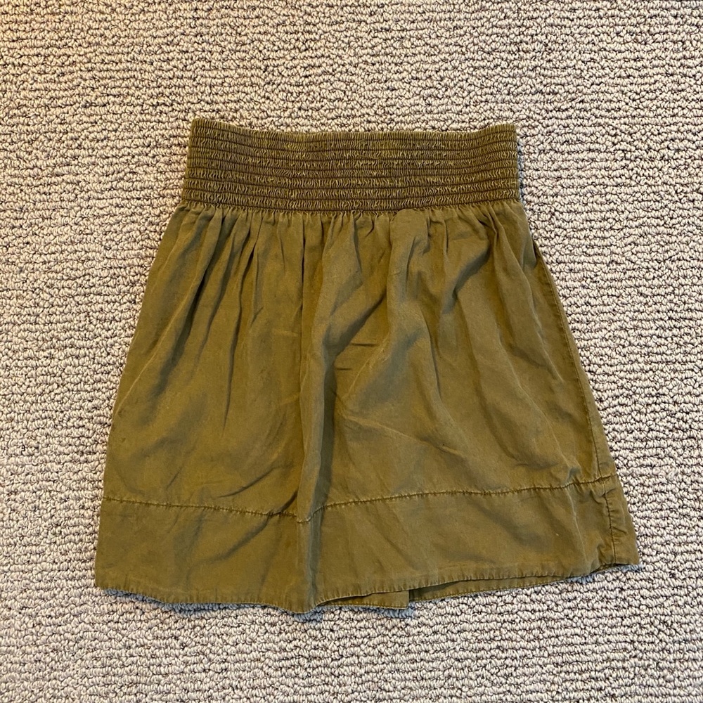 Olive Green Zara Mini Skirt, size XS